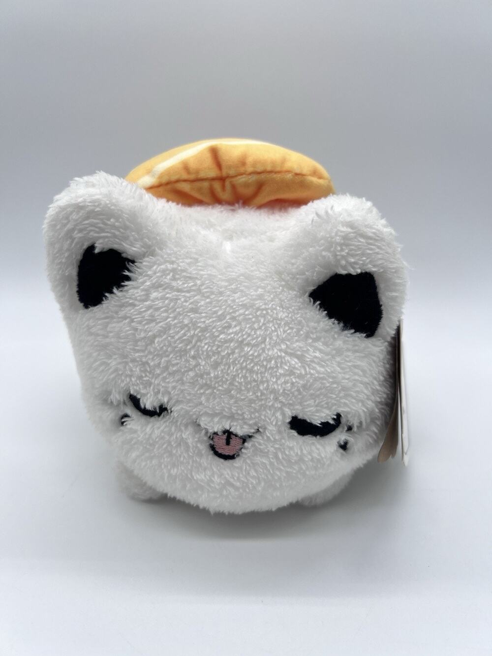 Tasty Peach Egg Sushi Meowchi Cat Plush Aurora Stuffed Animal Plushy Cat 8”